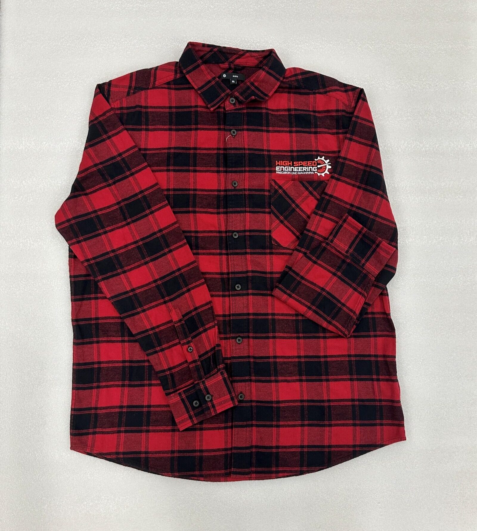 HSE Flannelette Shirt - Black/Red - Image 2